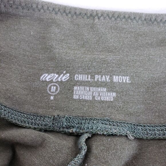 Aerie Chill Play Move Leggings Womens M Green Lounge Yoga Casual Soft Girl - Picture 4 of 6